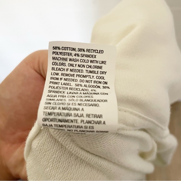 All in Motion Women’s Off-White Funnel Neck Thumb Holes Sweatshirt Size XXL - Picture 13 of 13